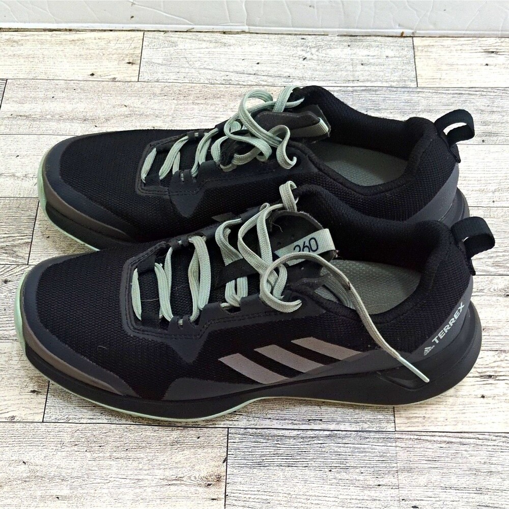 adidas Terrex Trail Hiking Shoes Black/Gray/Green Women’s US 7 Medium